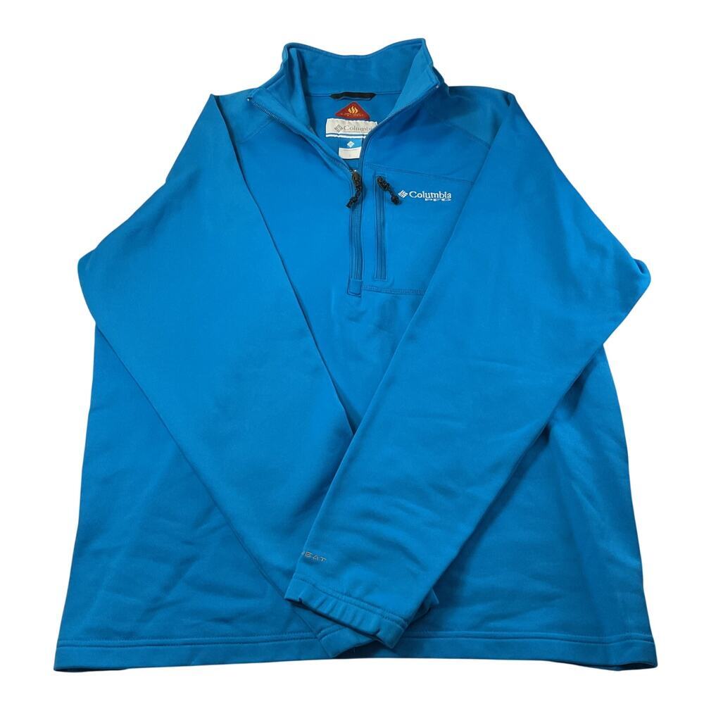 Columbia Sportswear Men’s 1/2 Zip Fleece Jacket Blue Omni-Wick Jacket Size L